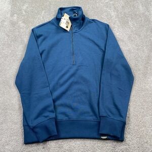 Jeep Mens Quarter Zip Fleece Sweatshirt Blue Superior Quality 1941 Graphic M